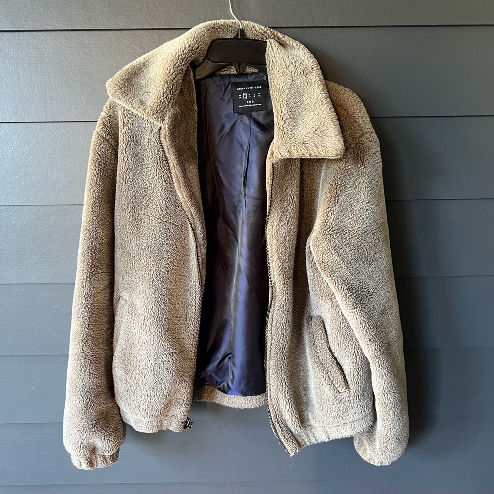 urban outfitters teddy jacket